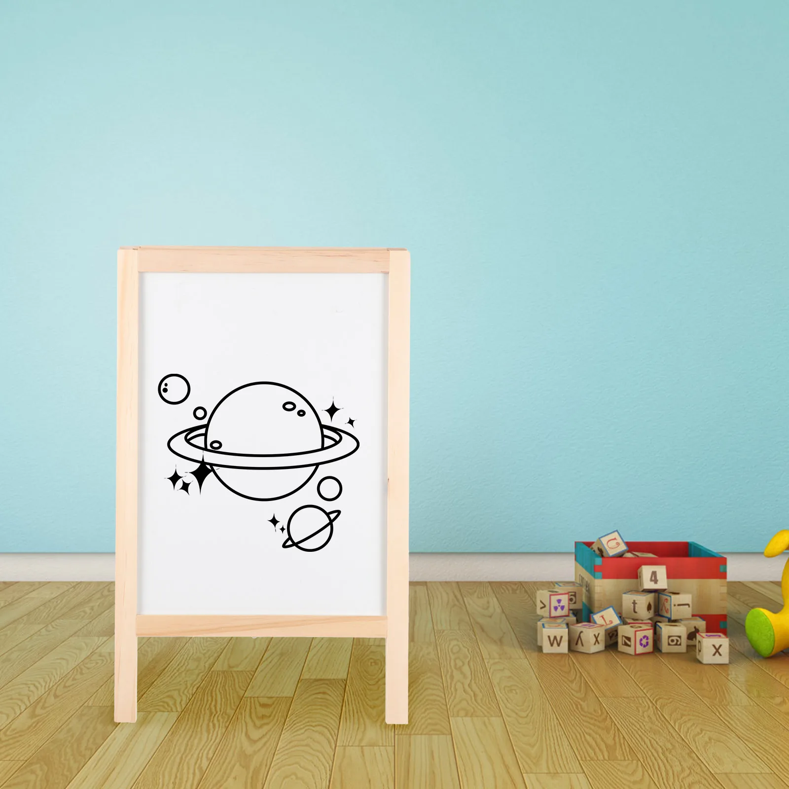 Wooden Stand Blackboard Double Side Message Draw Board wooden chalkboard White and Black Display Small Chalkboard Signss for Children 1 Set