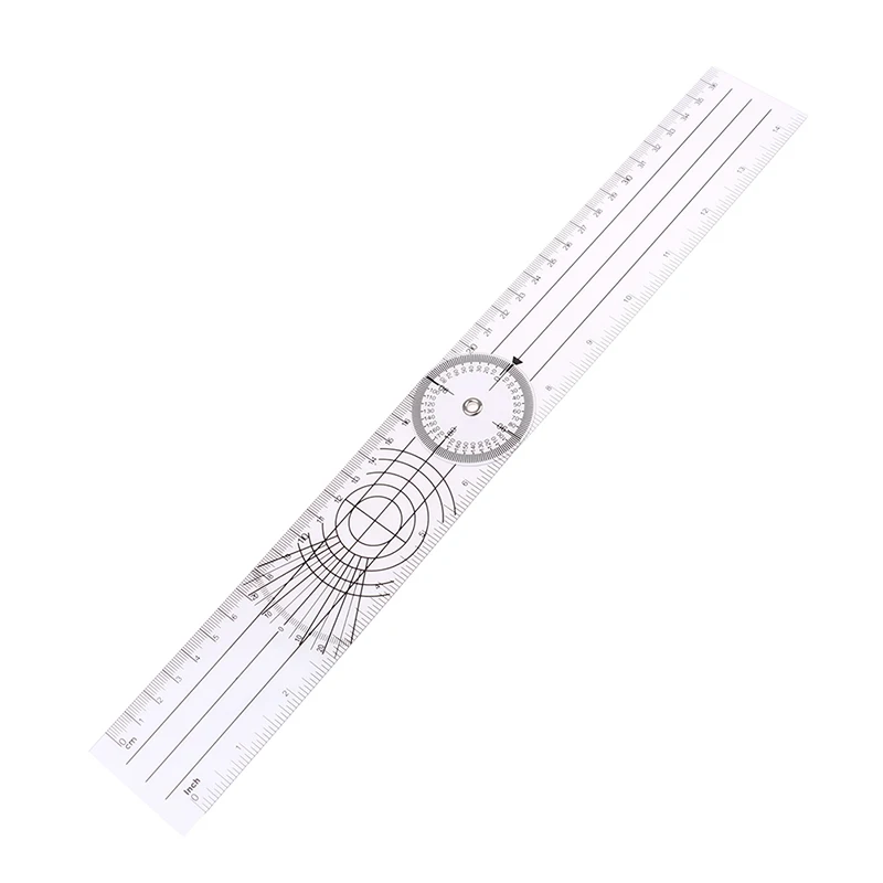 Angle Protractor 1Pcs Measuring Tool Goniometer Protractors 360 Degree Rotation Professional Angle Medical Spinal Ruler Multifunction Goniometer