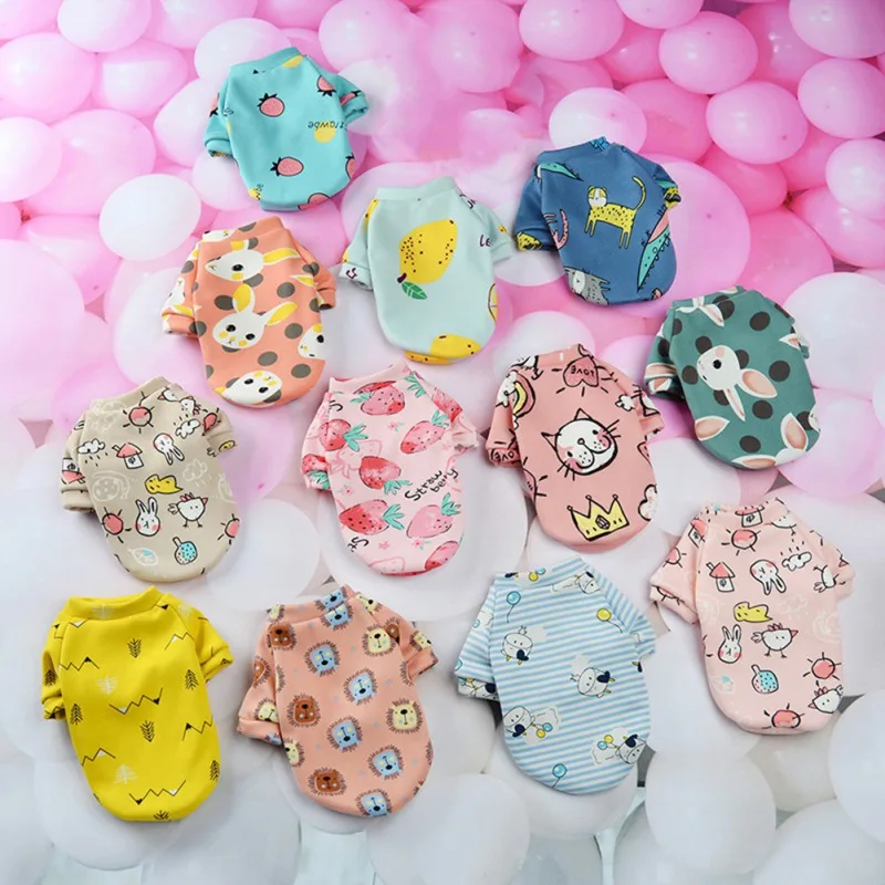 Pet Dog Costume Cute Animal Printed Coat Hoodie Cotton Soft Pullover Puppy Shirt Jacket Sweatshirt Cat Sweater Pets Clothes Vest pet clothes
