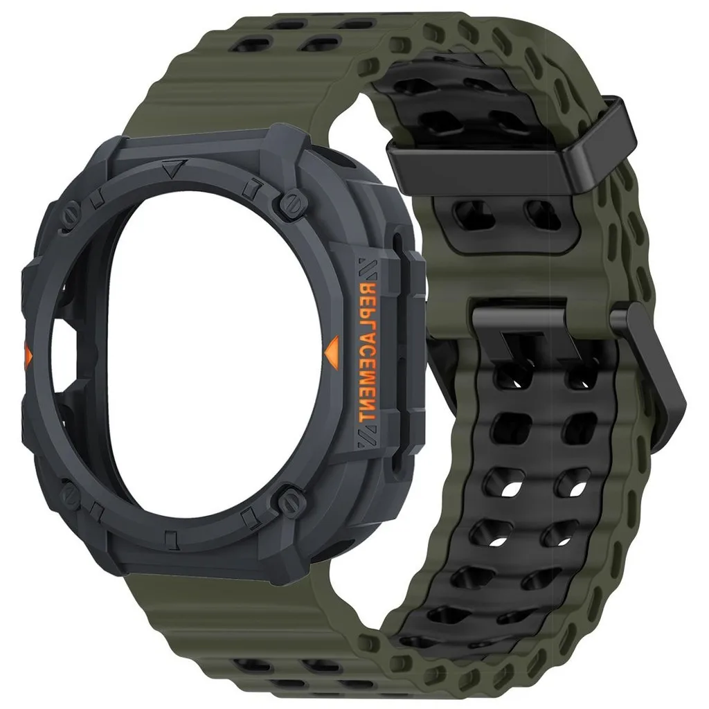 Premium Silicone Sport Band & Protective Case for 47mm Smartwatch - Durable Strap & Bracelet Cover