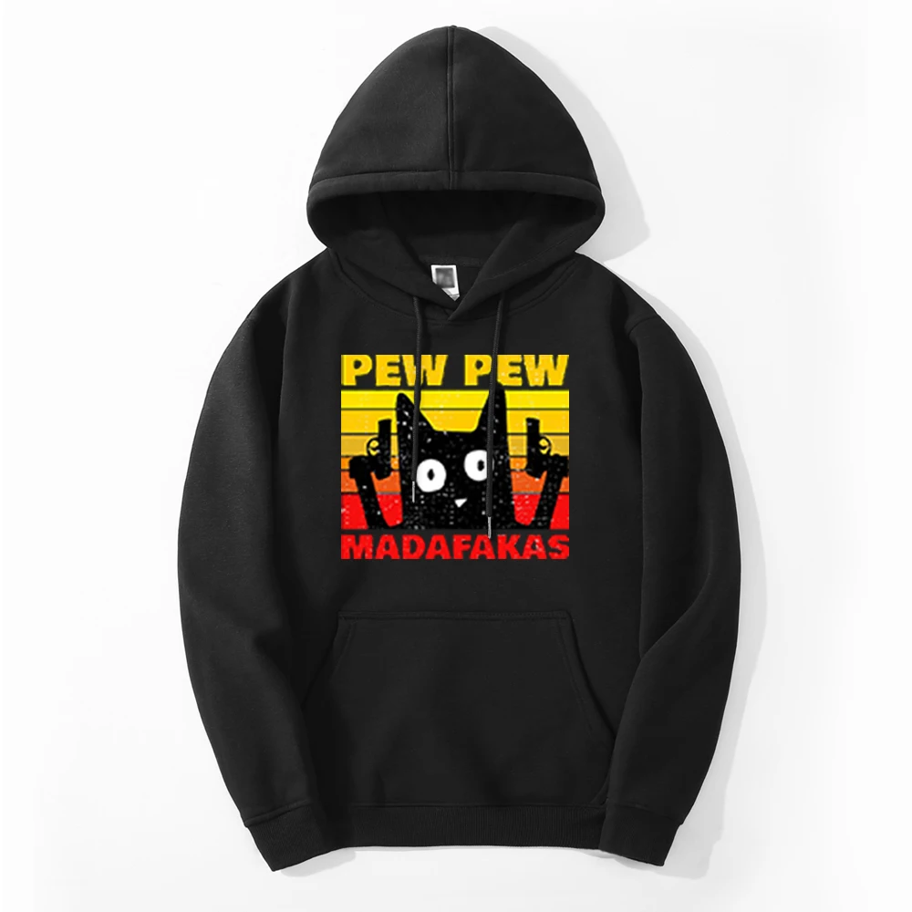 

Осень-зима 2024, мужская повседневная толстовка с принтом смешных кошек Pew Madafakas, толстовка с капюшоном в стиле хип-хоп, крутые толстовки, дышащая толстовка