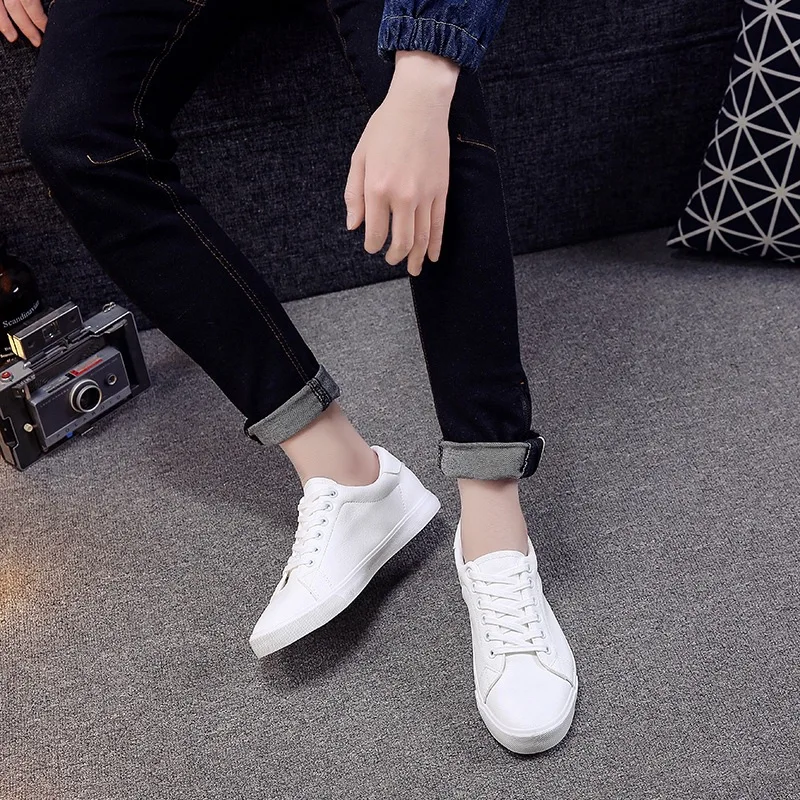 White Sneakers Shoes With Black Jeans Spring Summer Shoes Men