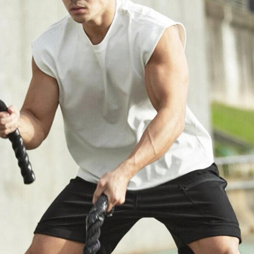 

Mens Undershirt Tops Men Breathable Singletss Gym Top Mens Muscle Sleeveless Slim Fit Solid Color High Quality