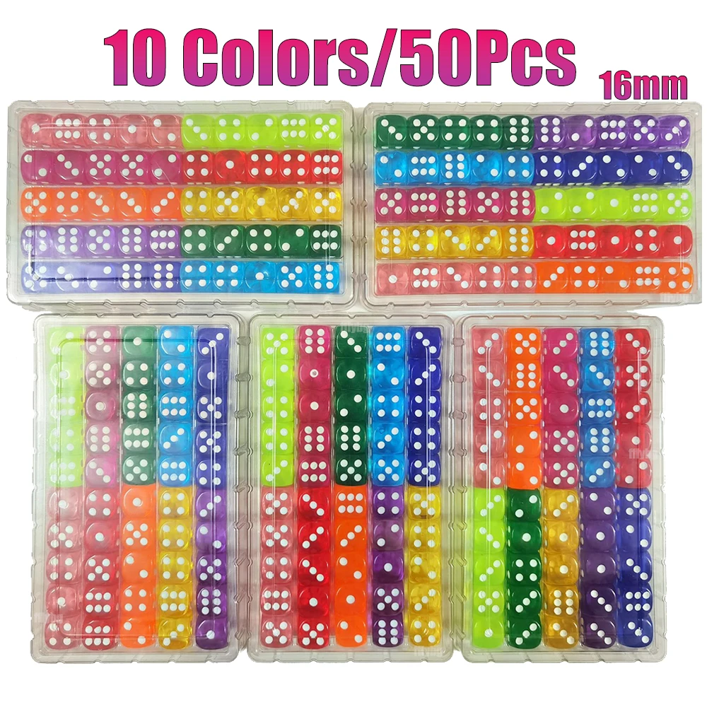 Conjunto de datos de dados pequeños de juego de 6 caras de 300 piezas