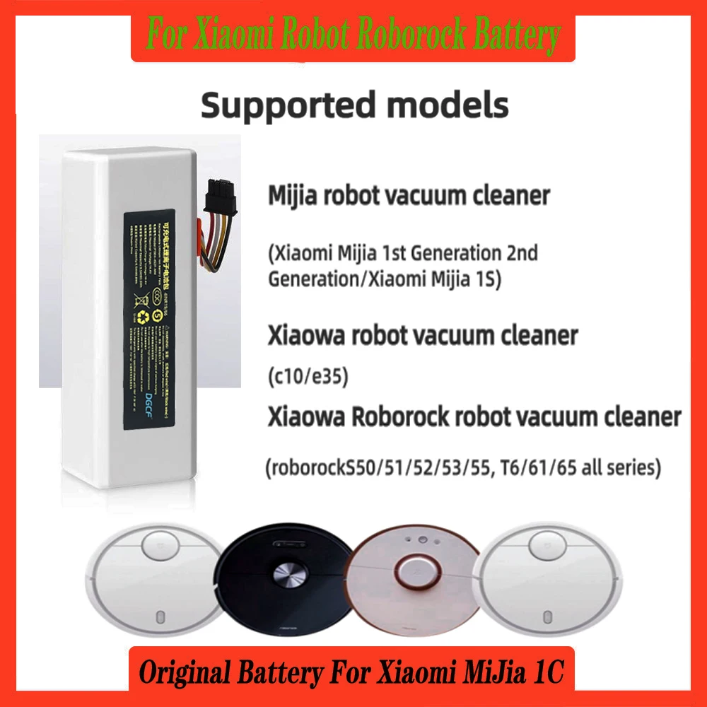 

Original 14.4V Robotic Vacuum Cleaner Replacement Battery For Dreame F9 D9 L10 Pro Plus RLS3 RLS5 RLS5L RLS5D Accessories Parts