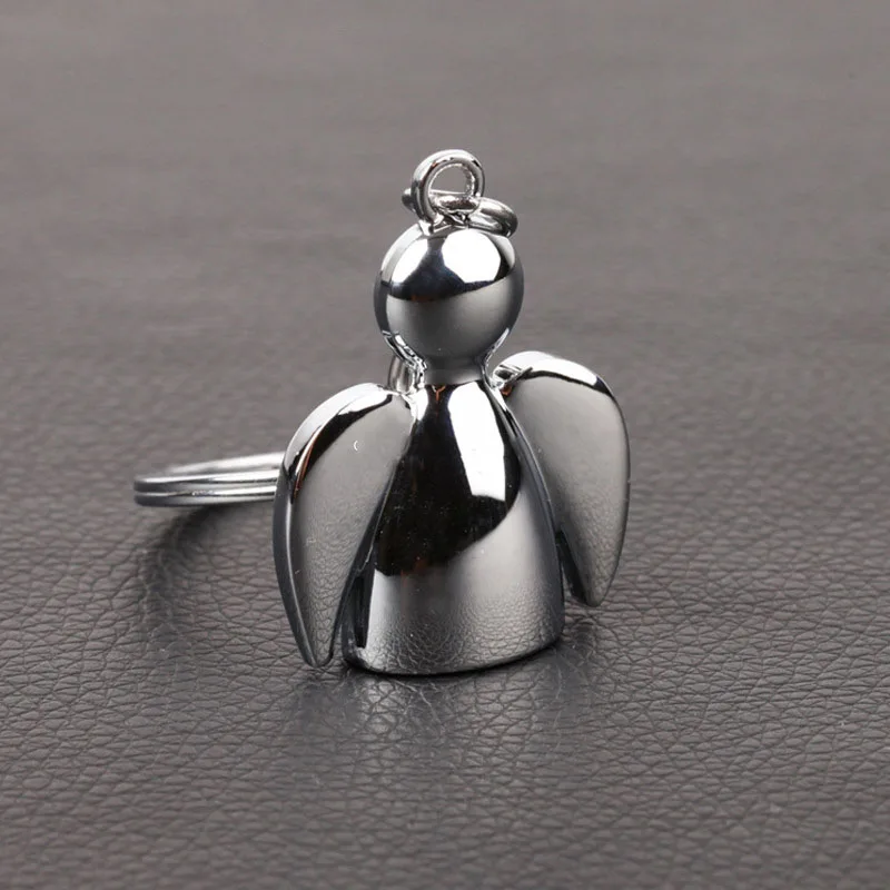 

Free shipping 100pcs Angel Couple Key chain Keychain Wedding Gift Bag waist Hanging Gospel Angel Key Ring Party Favor Giveaways