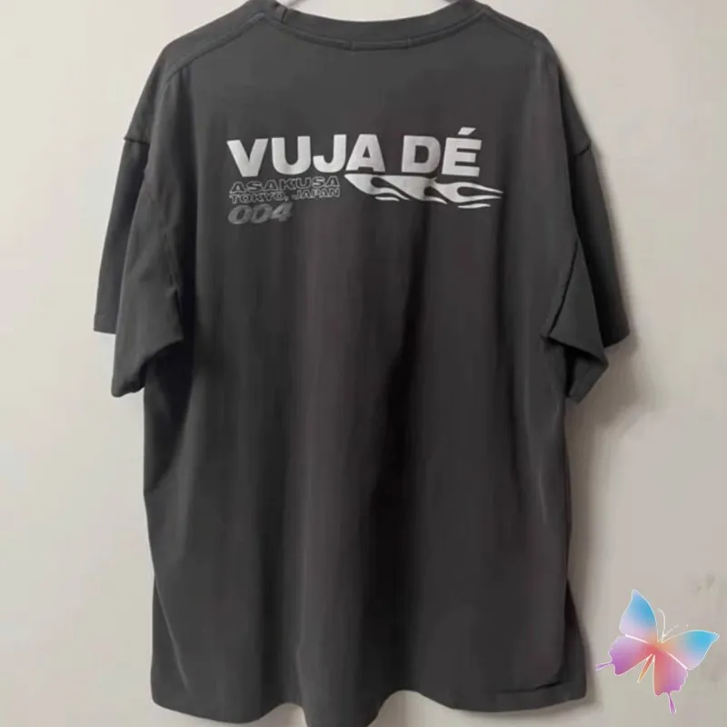 Американская уличная одежда для пар, футболки VUJADE, хлопковые топы с коротким рукавом и надписью 004, повседневная мужская и женская футболка