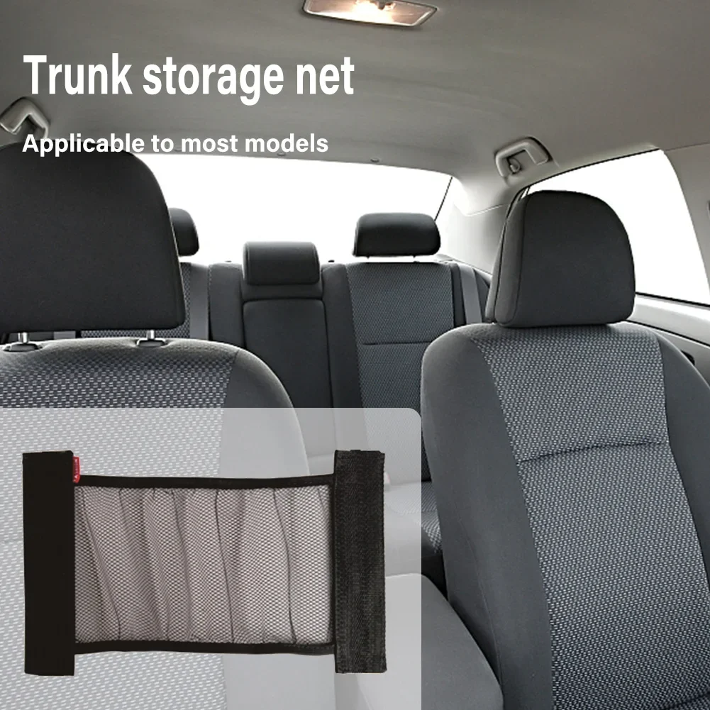Car Back Rear Trunk Storage Net Pocket Trunk Seat Back Bag Elastic Storage Bag Auto Organizer Net Universal Storage Bag