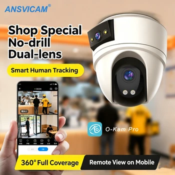 4K 10MP Dual Lens WiFi IP Camera 360° PTZ Security Camera with Night Vision Human Detection Home CCTV Baby Monitor 1