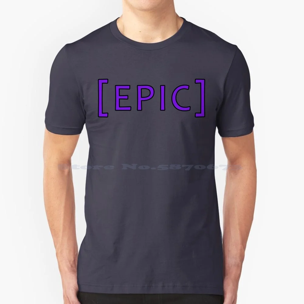 Una Maglietta Epic 100% Cotone Tee Viola Wow Gaming Epic World Of