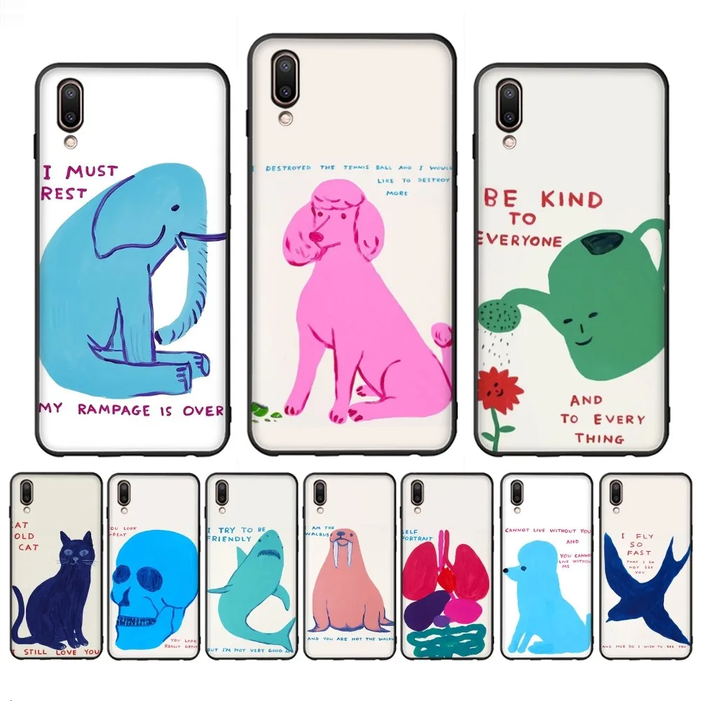 Custodia Per Telefono David Shrigley Visual Arts Per Redmi 8 9 10 Pocox3 Pro Per Samsung Note 10 20 Per Huawei Mate 20 30 40 50 Lite