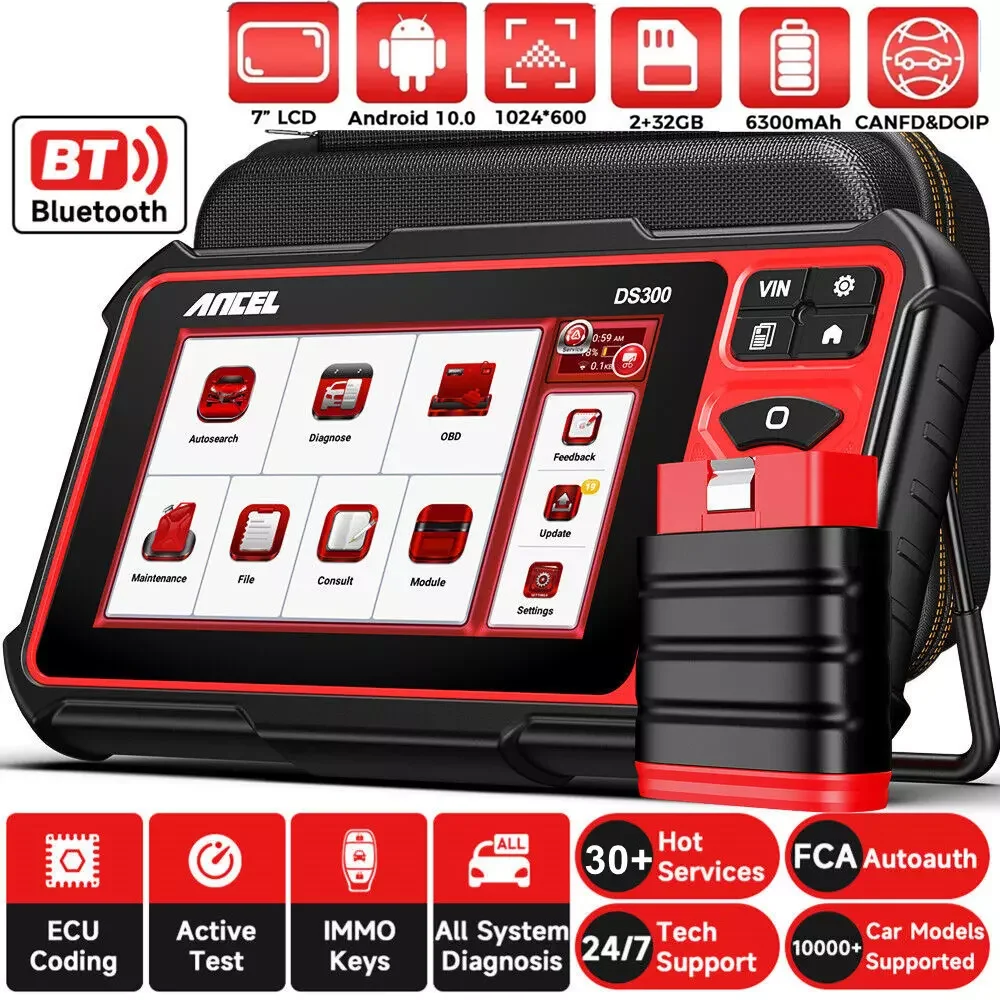 ANCEL DS300 OBD2 Scanner - Bi-Directional Diagnostic Tool With ECU Coding, Active Test, & 30+ Reset Services 12 thumbnail image