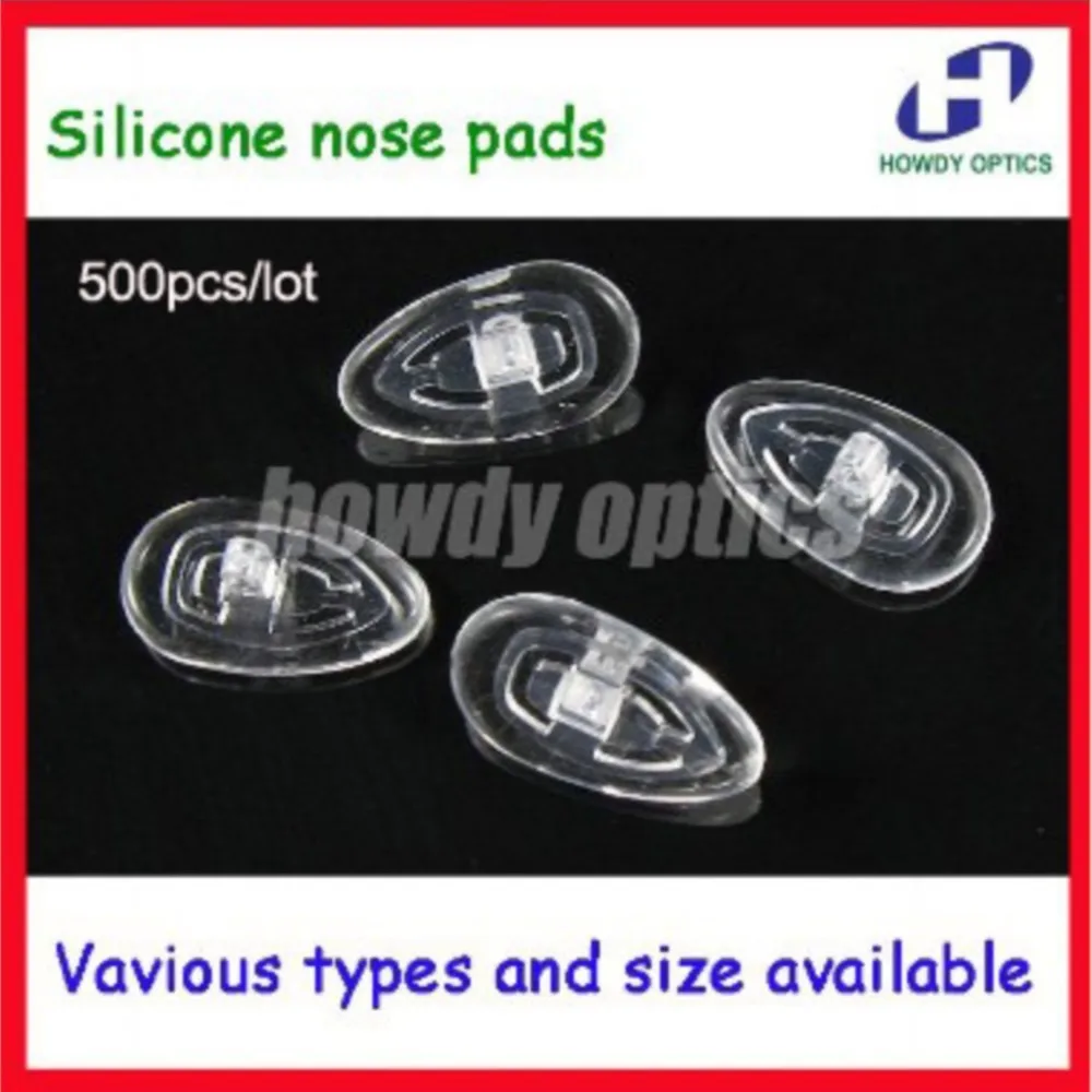 Eyeglasses Nose Pads 500pcs / lot Eyeglasses Silicone nose pads various types & sizes