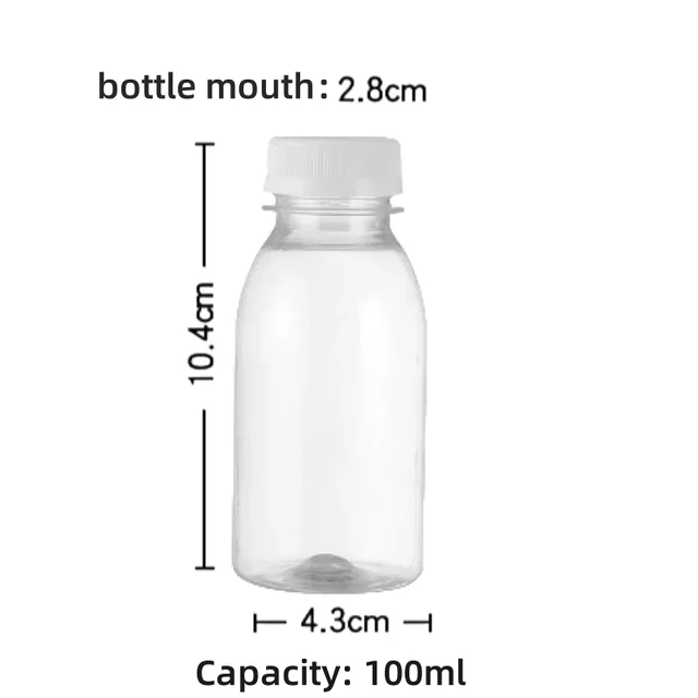 6pcs Milk Bottles Small Juice Leakproof Milk Portable Beverage Water Sealing Juice Ginger shot 6