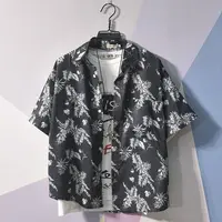 Printed Shirts And Blouses For Men Colourful Hip Hop Clothing Geometric Funny Man Tops Hawaiian Graphic With Pocket Floral Xxl S 1