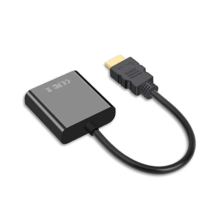 HDMI to VGA Adapter Cable For HDMI-compatible to VGA Digital to Analog Converter For Xbox PS4 PC Laptop TV Box Projector Displayer HDTV