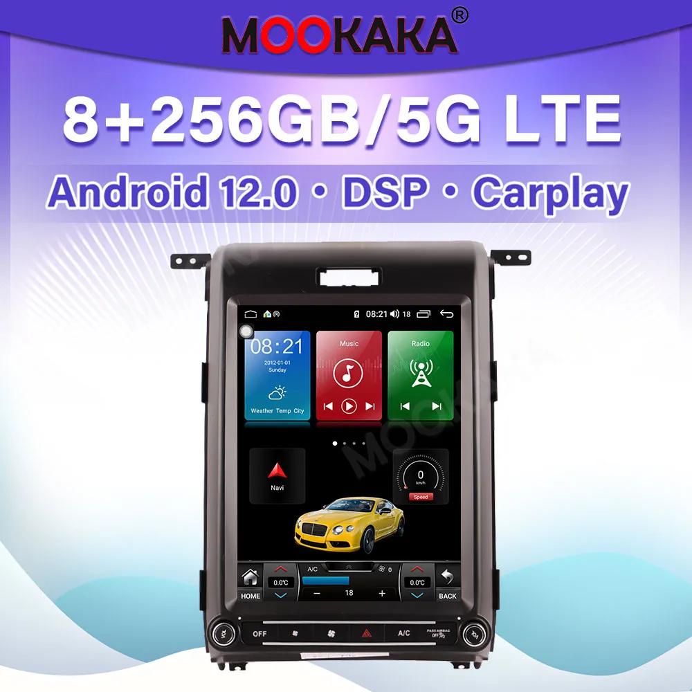 

Android 256 8 + 2020 ГБ Carplay для Ford Raptor F150 2015-Tesla Style автомобильное радио GPS-навигация головное устройство мультимедийный автомобильный плеер