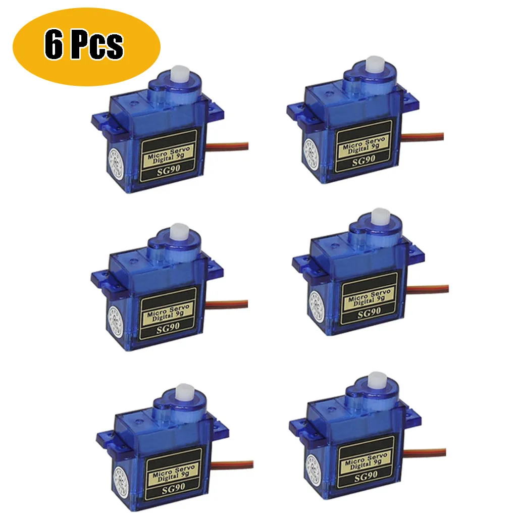 6 шт. 100% Новый SG90 9G мини микро Серводвигатель для робота 6CH RC вертолет самолет