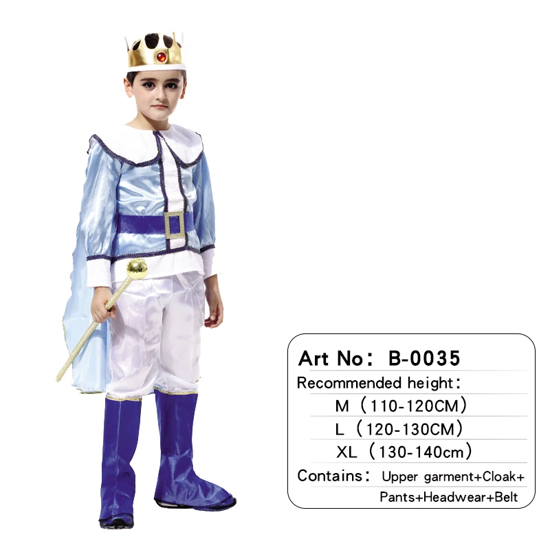 thumbnail image 1 of Disfraz de príncipe renacentista medieval para niños, disfraz de Arthur para fiesta de Halloween o carnaval, 1 of 5