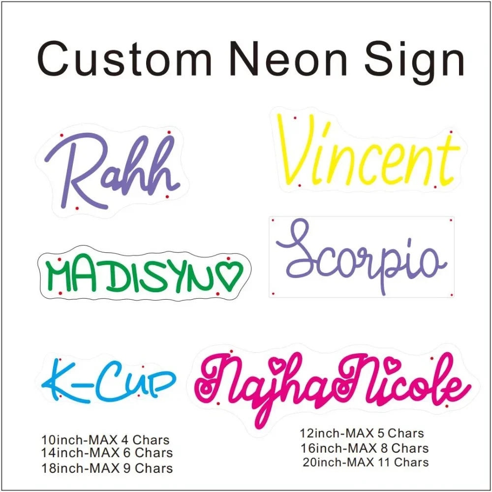 

12 Colors Customized Neon Sign Board LED USB Lighting Signs Personality Halloween Decoration Christmas Decor Gifts To Friends