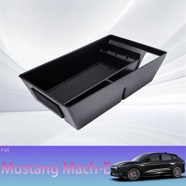 For Ford Mustang Mach-E 2021-2023 Car Armrest Storage Box Center Console Organize Tray Storage Box Central Tidying Accessories 1