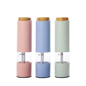 Wholesales White Pink Blue Green Color Salt and Pepper Mill Ceramic Burr With Light Spice Pepper Mill Grinder