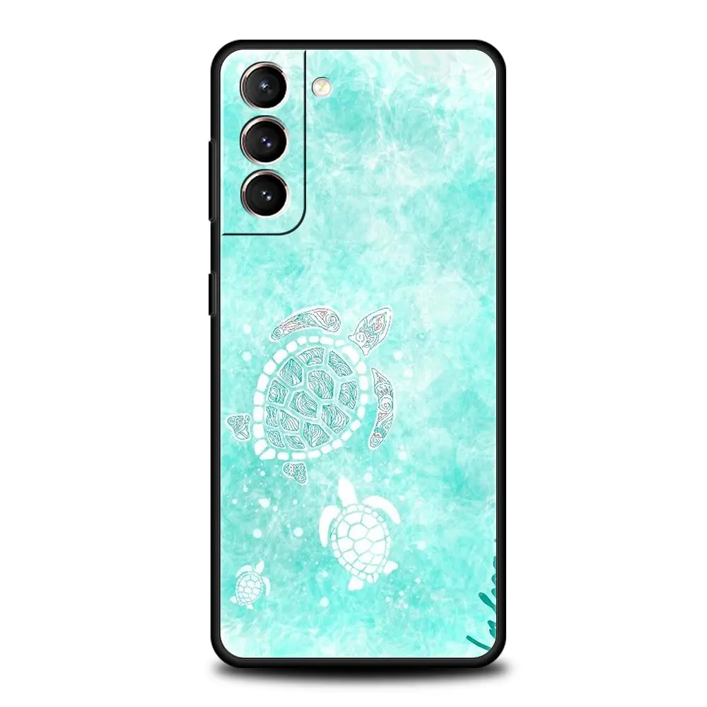 Charming Cartoon Sea Turtle Ocean Blue Phone Case Cover