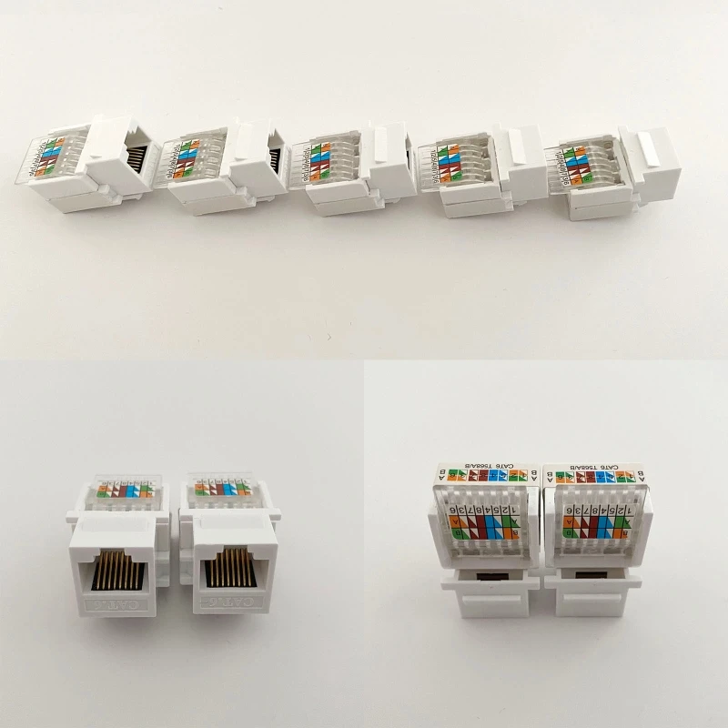 5Pcs CAT6 UTP  Module Tool-free RJ45 Connector Information Socket Computer Outlet Cable Adapter Keystone Jack