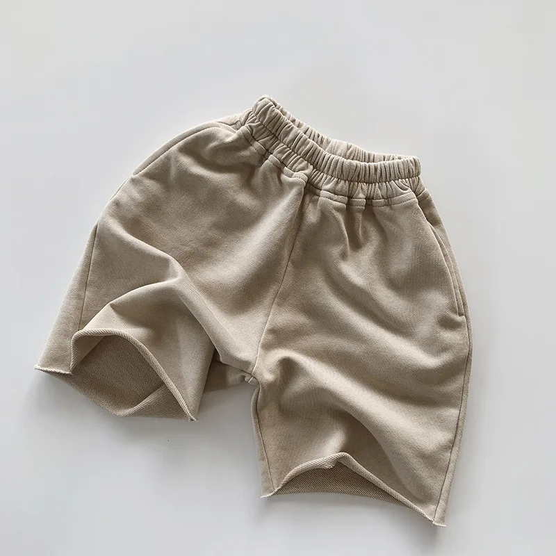 Kids Shorts Summer Kid Girl Boys Cotton Straight Wide Leg Short Pants Smooth Fashion Solid Comfortable