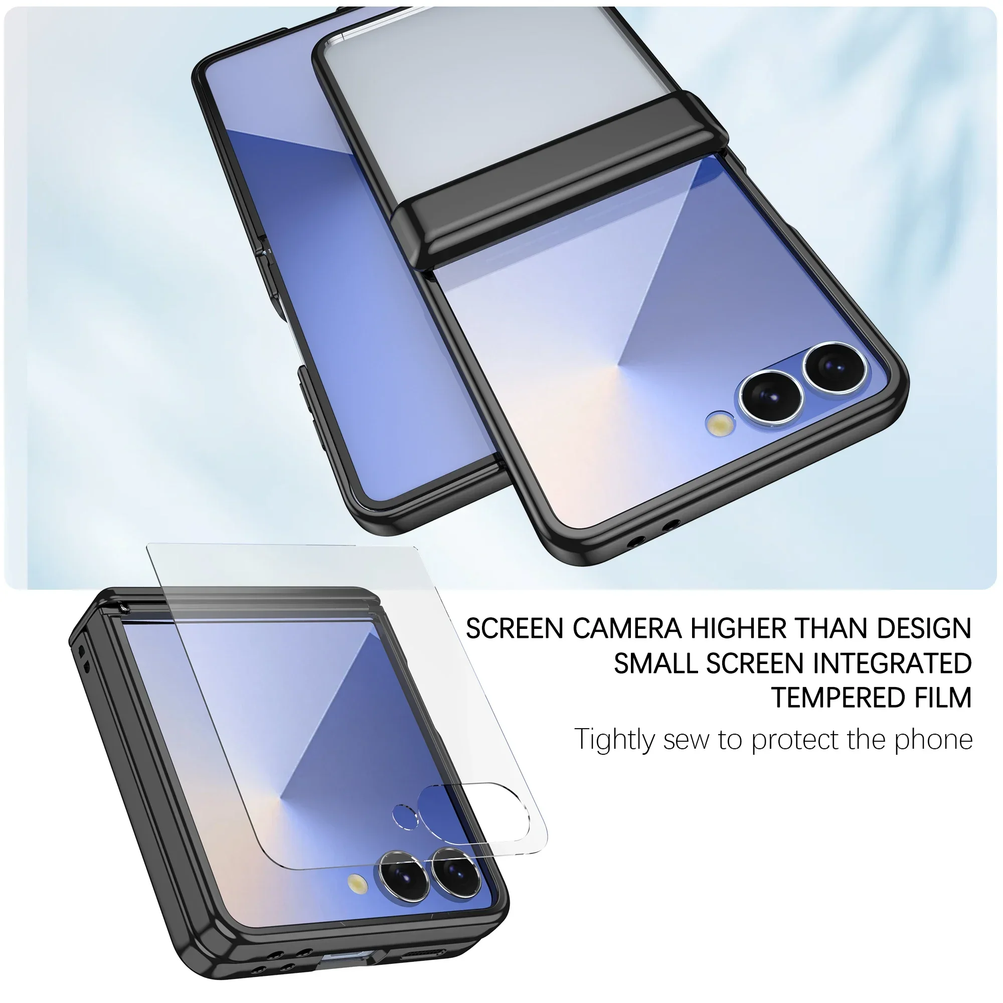 Electroplated Clear Phone Case with Hinge Protection