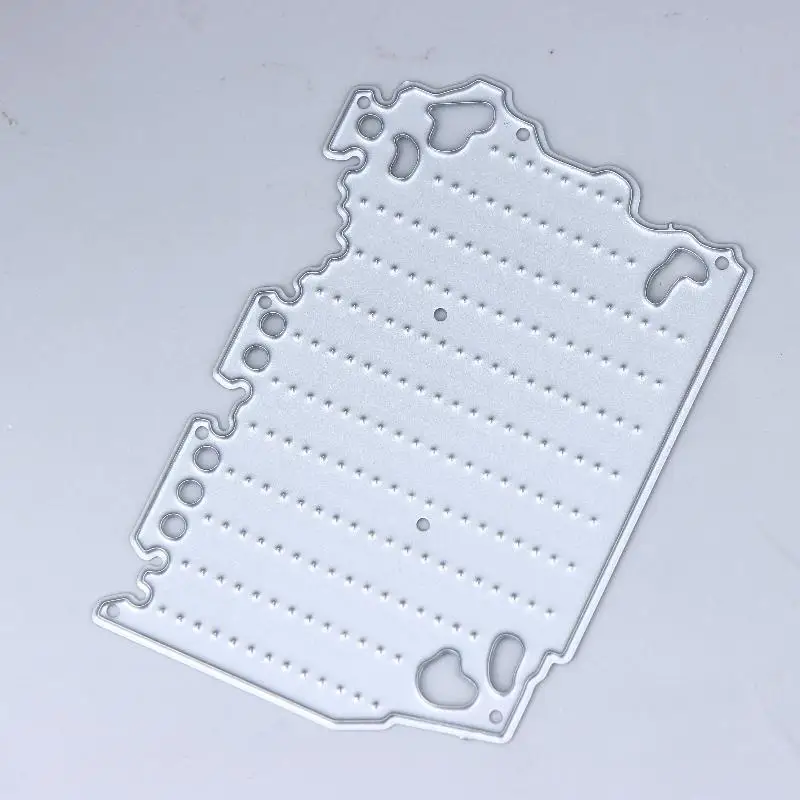 【W】빈티지 미니 바인더 프레임 스크랩북 저널링 장식 및 기프트 카드 제작용 탄소강 스탬핑 몰드