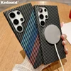 Ultra Thin Carbon Fiber Texture Armor Magnetic For Magsafe Case For Samsung S25 S24 S23 S22 Note 20 Ultra 10 Plus Hard PC Cover 1