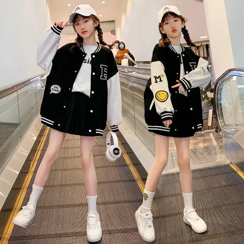 

Children's Korean Style Autumn Jackets Teenager Leisure Baseball Bomber Tiny School Uniform Kids Clothes For Teen Quilted Coats