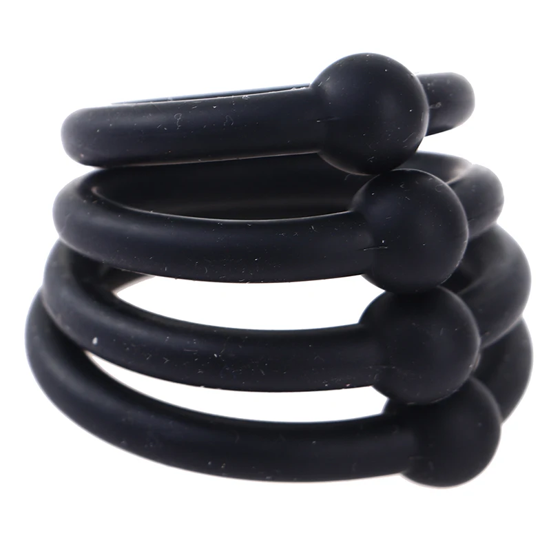 4Pcs Silicone Cock Ring Erection Ring Male Delay Ejaculation Penis Ring Sex Toy
