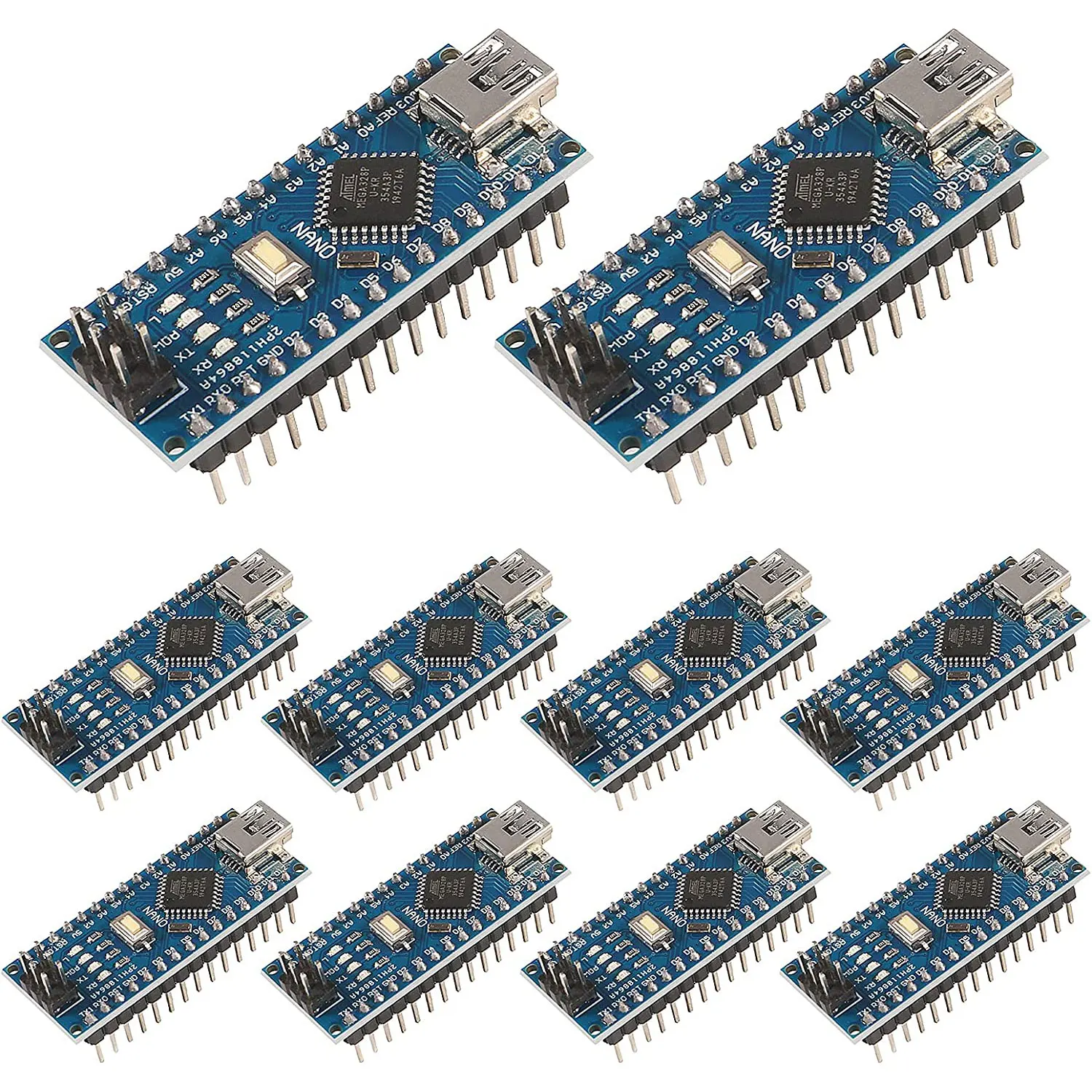 

10PCS Mini Nano V3.0 ATmega328P Microcontroller Board CH340 5V 16M Nano Board Compatible with Arduino Nano V3.0