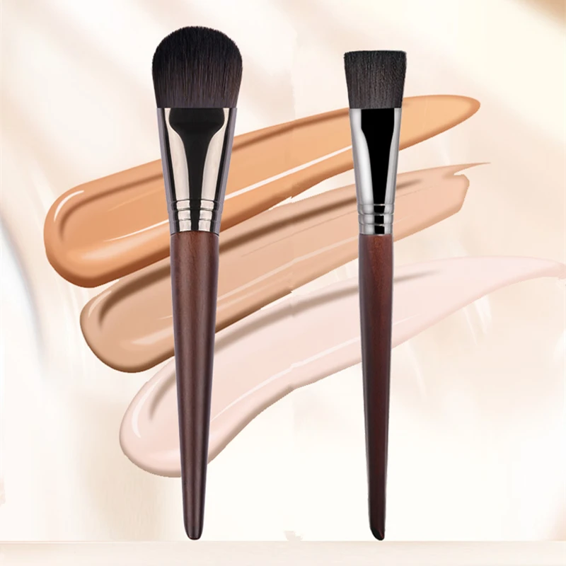 Description Picture 2 of itemFlat Foundation Makeup Brushes Professional Liquid Foundation Cream Concealer Tongue Shape Brush Women Cosmetic Make Up Tools
