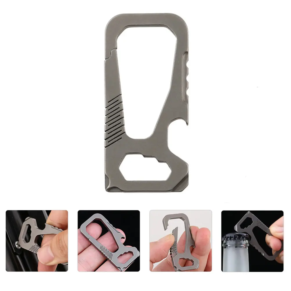 Multifunction Bottle Opener Titanium Alloy Hanging Buckle Climbing