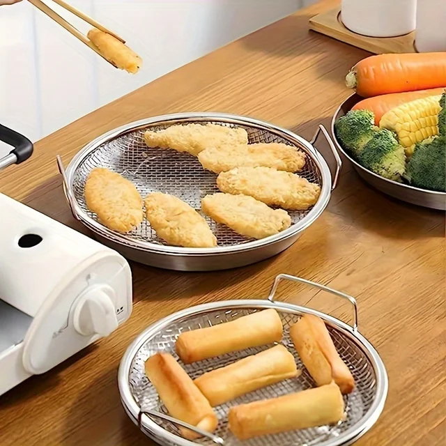 tainless Steel Filter Tray,Reusable Round Mesh Basket,Frying Grilling,Kitchen Strainer,Fruit vegetable water filter basket 4