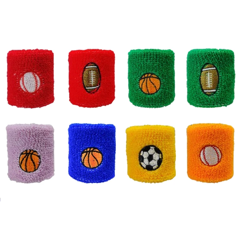 Kids Sports Wristbands Children Wrist Sweatbands Accessories For Basketball Baseball Football Soccer Fitness Wrist Protector