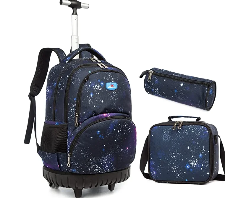 Tilami Kinder Rollrucksack 18 Zoll – Mit Laptopfach, Strapazierfähig & Flugzeugtauglich
