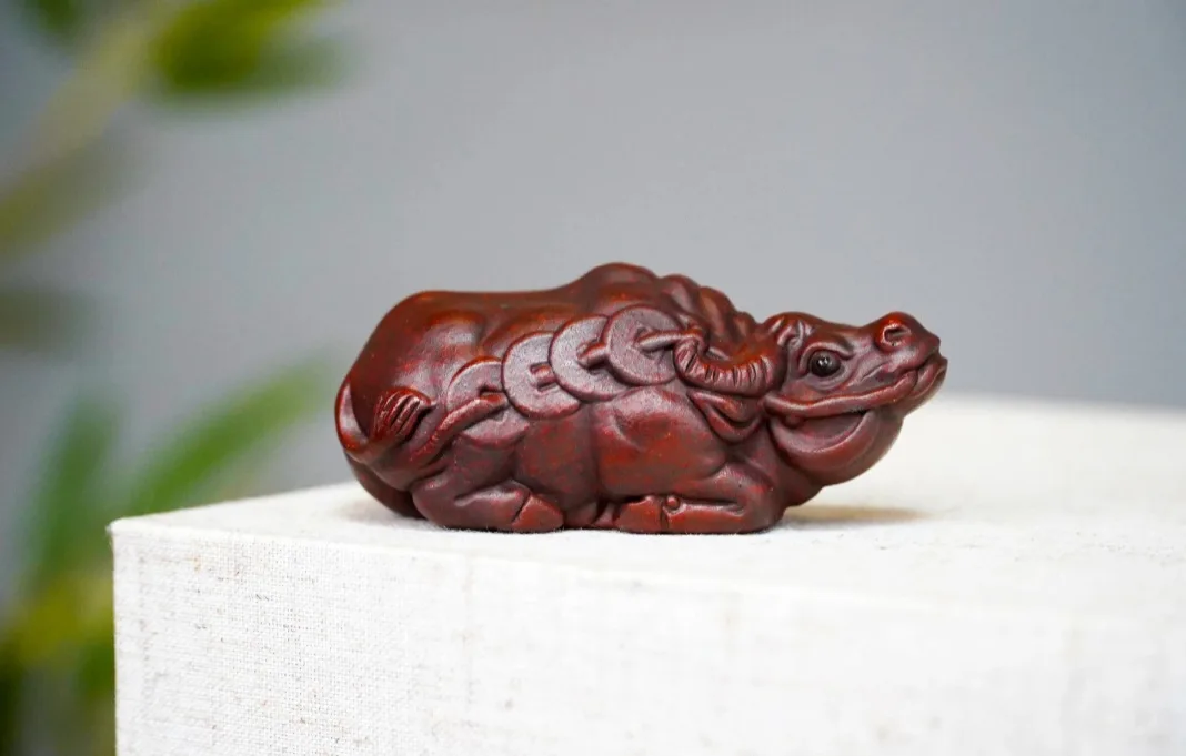 회전하는 물결 자주토 차 장식품 창의적인 리프팅 가능한 자주토 12지신 물병 가정용 자주토 조각품