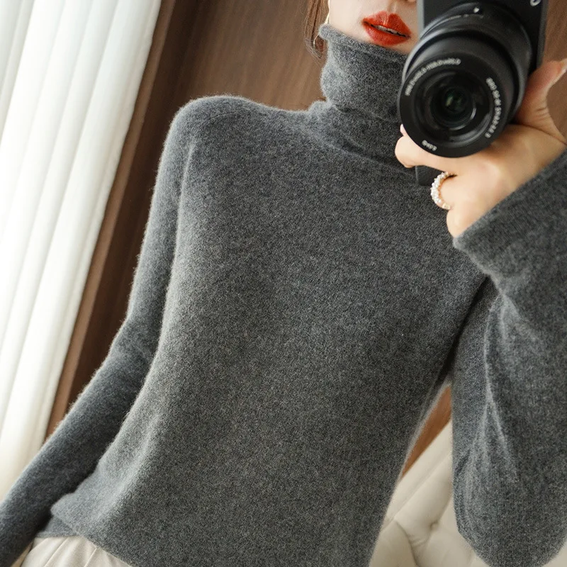 Women Turtleneck Knit Sweater 5