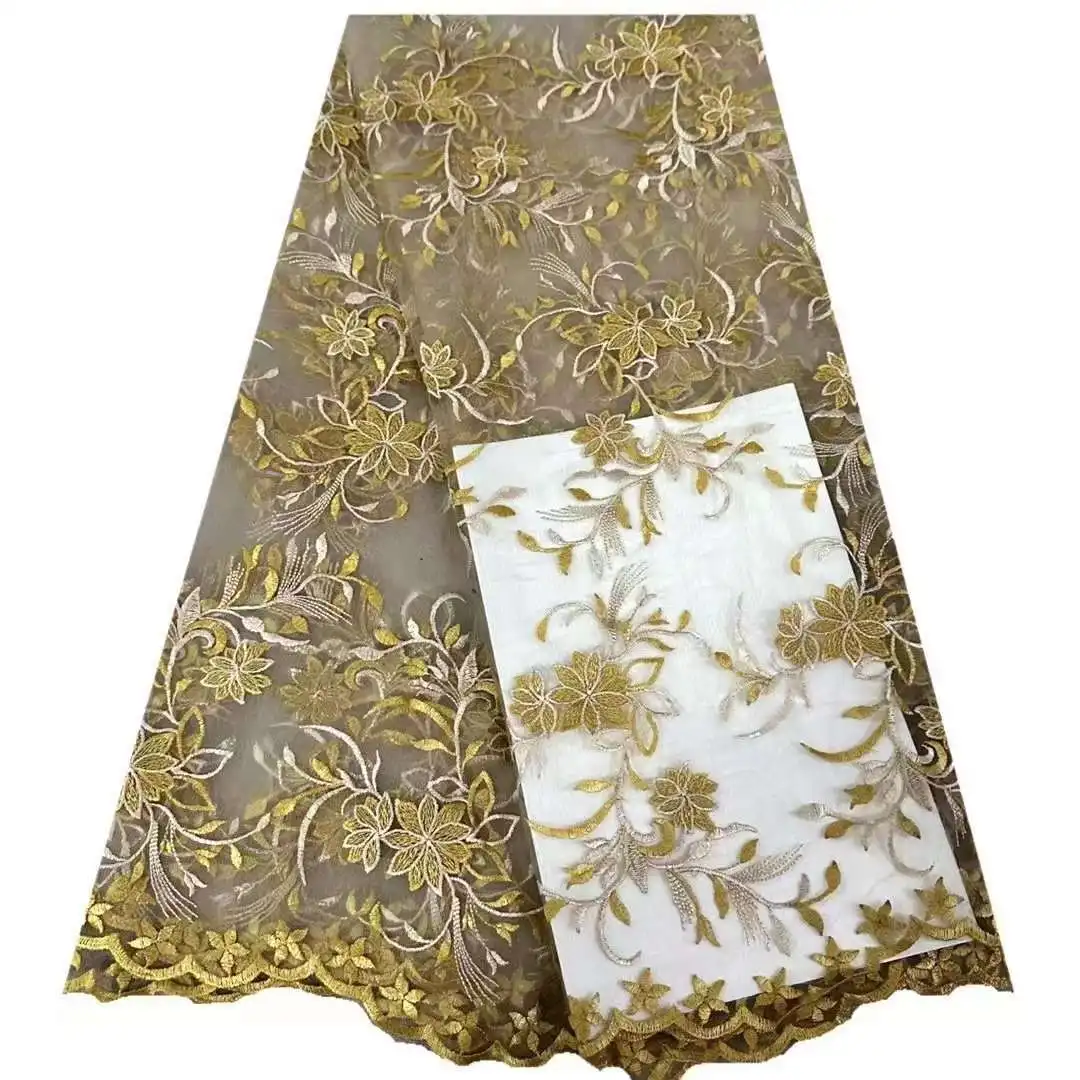 s Latest Best Quality Delicate Austria Very Soft Embroidered Tulle lace Fabric For Wedding Evening Dress U_Ge1978