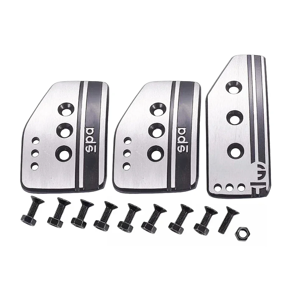 2/3pcs Automotive Accelerator Pedal Universal Aluminum Alloy Anti Slip Automotive Pedal Or Brake Manual Car Accelerator