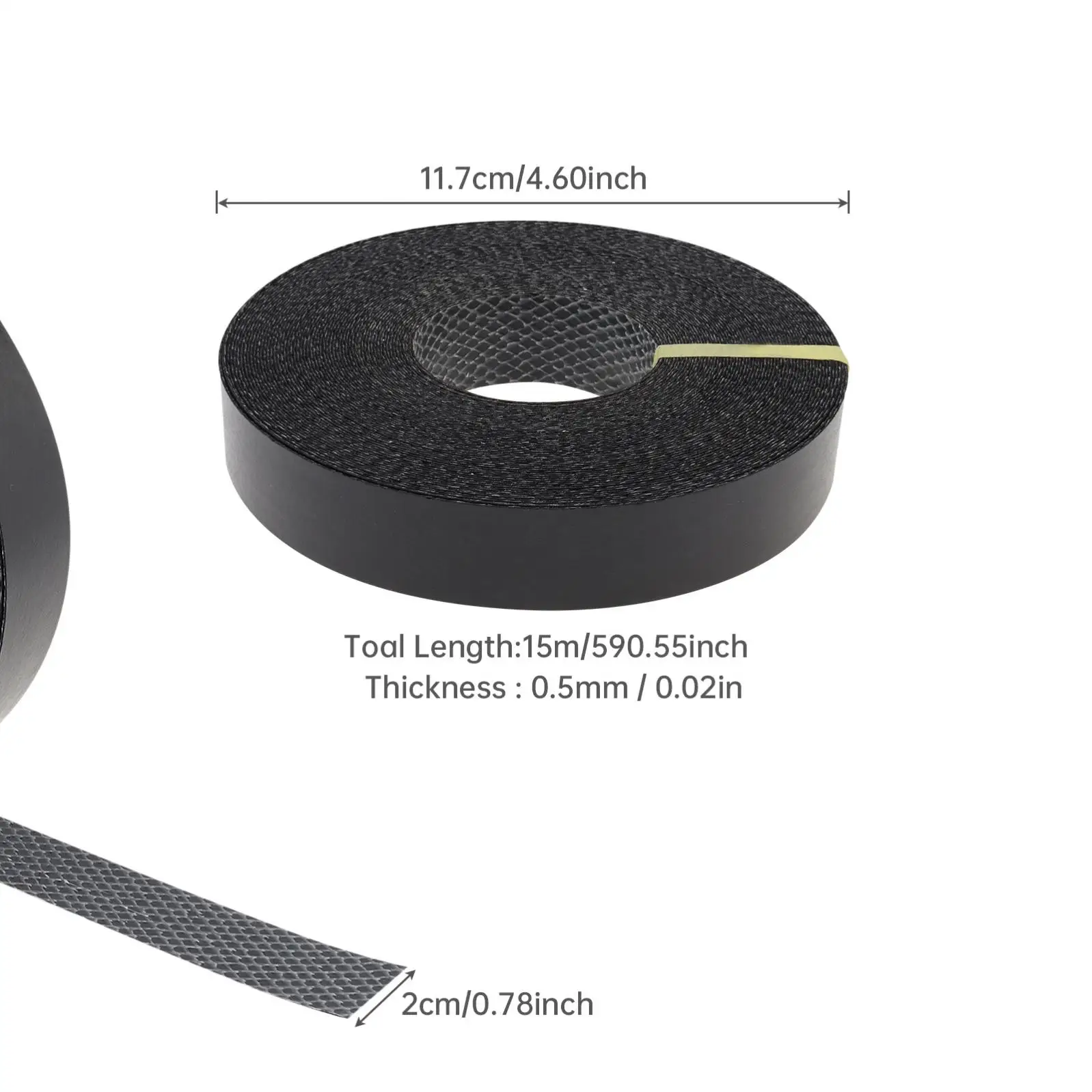 Furniture Edging Tape Decorative Edge Strip 15M Adhesive Melamine Edge Strip Banding Adhesive Furniture Cabinet Wood Surface Table Edging Tape Tools Pre-glued Veneer Edging