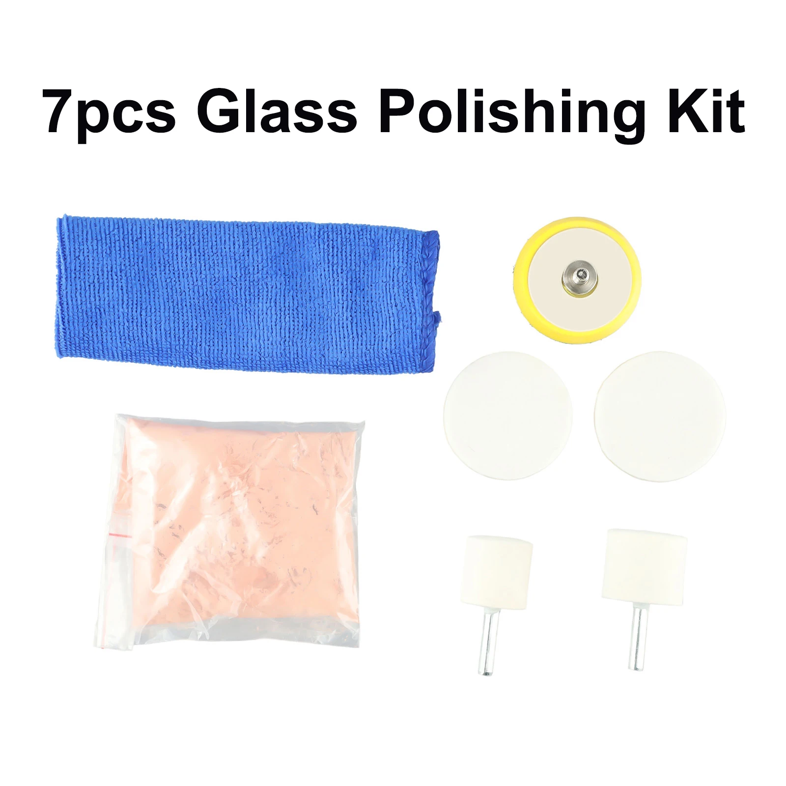 1set Scratch Remover Glass Polishing Kit Universal Cerium Oxide Powder DIY Repair Kit Polishing Wheel Set Accessories