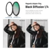NEEWER 5 in 1 Magnetic ND Lens Filter Set, Black Diffusion 1/4 Filter, Soft GND8, ND8, ND64 Magnetic Adapter Ring 6
