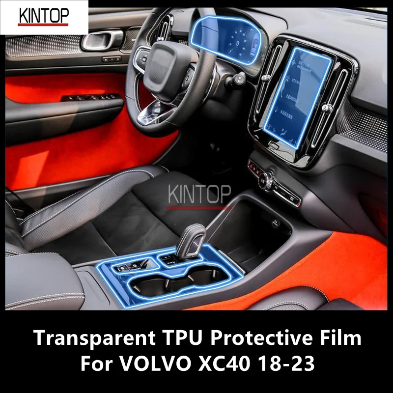 Per Volvo Xc40 18-23 Car Interior Center Console Pellicola Protettiva In Tpu Trasparente Accessori Per Pellicole Di Riparazione Antigraffio Refit