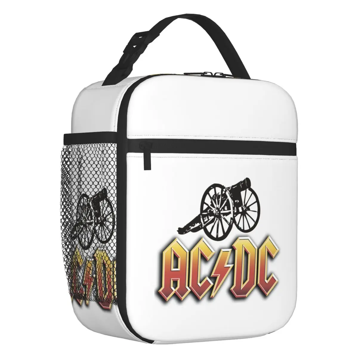 

Винтажная термоизолированная сумка для ланча Rock AC DC, тяжелый металлический ремешок, Портативная сумка для ланча для работы, школы, путешествий, женская
