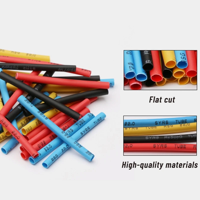 164 Pcs Heat Shrink Tube Kit Insulation Sleeving Electrical Wire Cable Wrap Assortment Kit With Case Shrink Ratio 2:1 heat shrink tubing